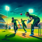 Worcestershire vs Nottinghamshire Dream11 match prediction with key players in action, vibrant stadium background, and enthusiastic crowd.