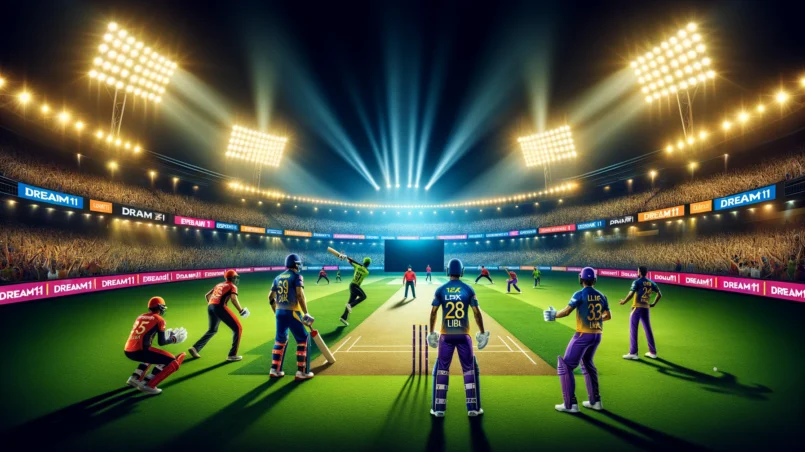 CKR vs LIZ Dream11 match prediction - vibrant cricket stadium during T10 match with players in action, illuminated by floodlights, optimized for white text overlay