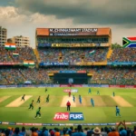 IND-W vs SA-W Dream11 prediction ODI match at M. Chinnaswamy Stadium, Bengaluru with vibrant crowd and intense gameplay.