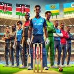 KEN vs RWA Dream11 prediction fantasy cricket team lineup in a vibrant stadium