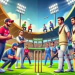 TIG vs TUS Dream11 prediction: An exciting cricket match scene with two teams preparing for a match in a vibrant stadium, one team strategizing to break their losing streak while the other aims to maintain their upper hand, showcasing players in cricket gear with a well-lit stadium background and cheering fans.