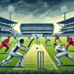 A dynamic cricket match between JER and SER with players batting, bowling, and fielding on a lush green ground under overcast skies for JER vs SER Dream11 Prediction