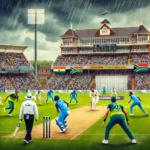 IAC vs SAC Dream11 Prediction: Intense cricket match at County Ground, Northampton with key players in action on a rainy day.