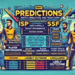 The cool, visually appealing, and professional horizontal layout for the Dream11 prediction article for the match between Islamabad Sport (ISP) and SSF Panthers (SSF) FOR ISP vs SSF Dream11 Prediction