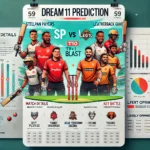 image of the Dream11 prediction blog post for the match between Steelpan Players (SP) and Leatherback Giants (LEG) in the West Indies T10 Trinidad Blast. The design includes all the required sections and is clean, modern, and professional with clear headings and organized content FOR SP vs LEG Dream11 Prediction