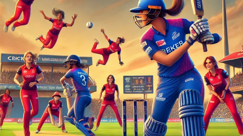 A dynamic cricket match between Princess Women (PRI-W) and Angels Women (ANG-W) in a T20 Domestic match at Cricket Association Puducherry Ground 2. Key players Y Karthikeyan and R Mane are in action, with a vibrant crowd in the background, capturing the intensity and excitement of the game for PRI-W vs ANG-W Dream11 Prediction