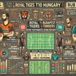 image for the detailed Dream11 match prediction analysis for the ECS T10 Hungary match between Royal Tigers (ROT) and Budapest Blinders (BUB).