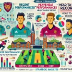 infographic based on the analysis for the HAM vs NOR Dream11 prediction. This visual representation includes recent performances, player performance data, head-to-head records, venue analysis, strategic insights, key battles, and young talents.