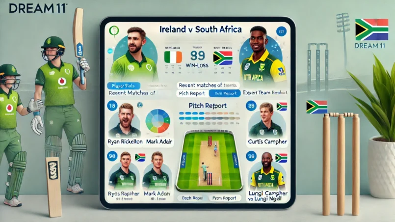 image for IRE vs SA Dream11 Prediction