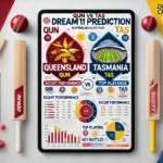 image for QUN vs TAS Dream11 Prediction